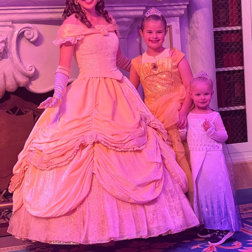 My Granddaughters all dressed up as princesses at Disney world!
